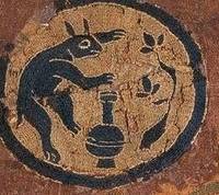 天寿国绣帐中的玉兔捣药