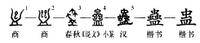 蛊的字形流变