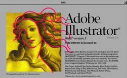 「Adobe Illustrator」启动画面中的《维纳斯的诞生》